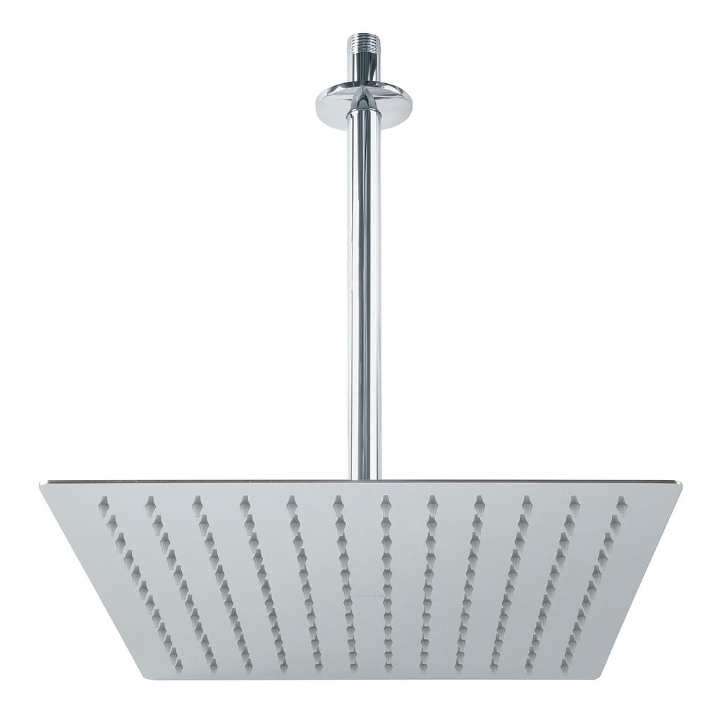 DUCHA P/BAÑO C/BRAZO CROMADO CUADRADA 12" FOSET 45775